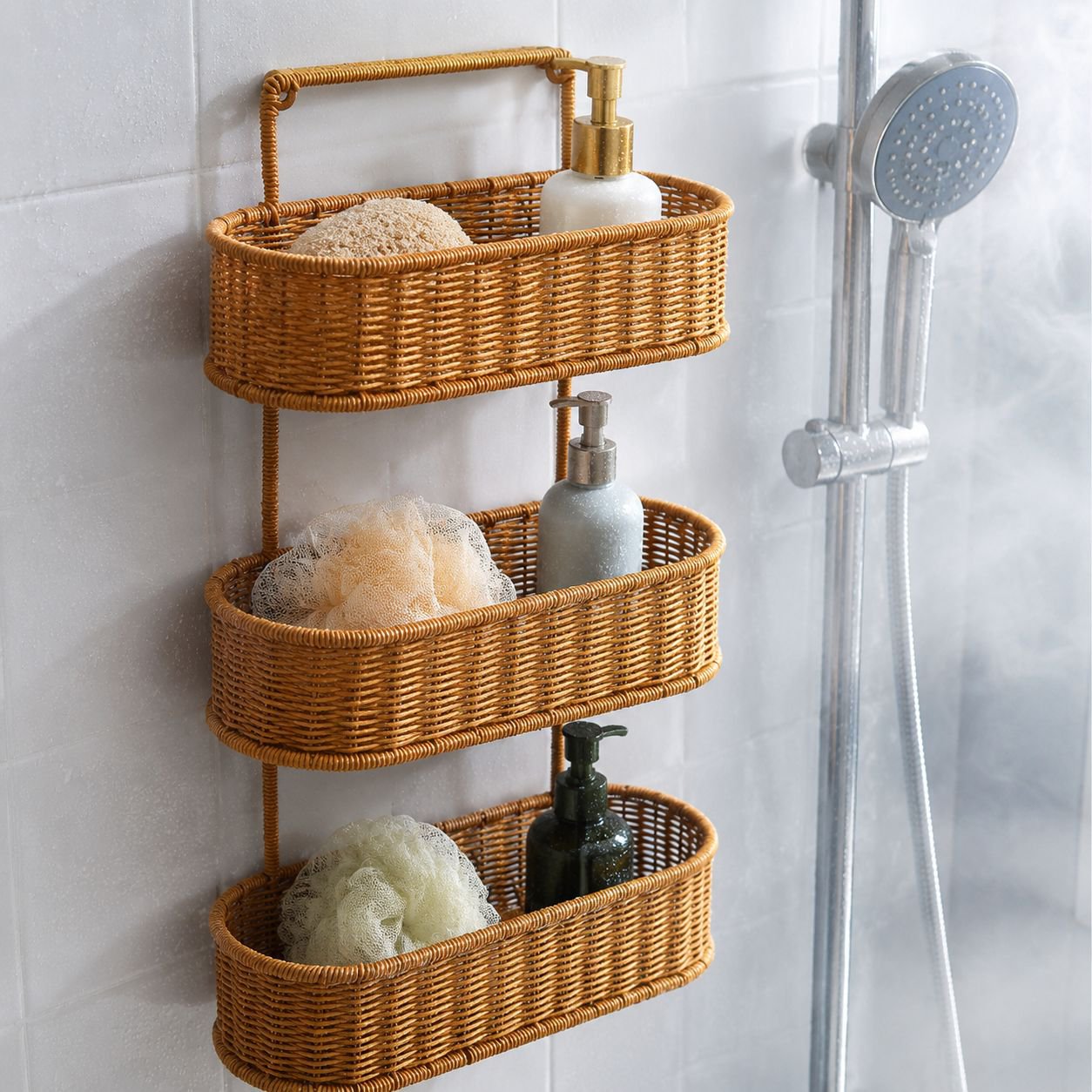 No-Drill Multipurpose Storage Shelf for Kitchen and Bathroom