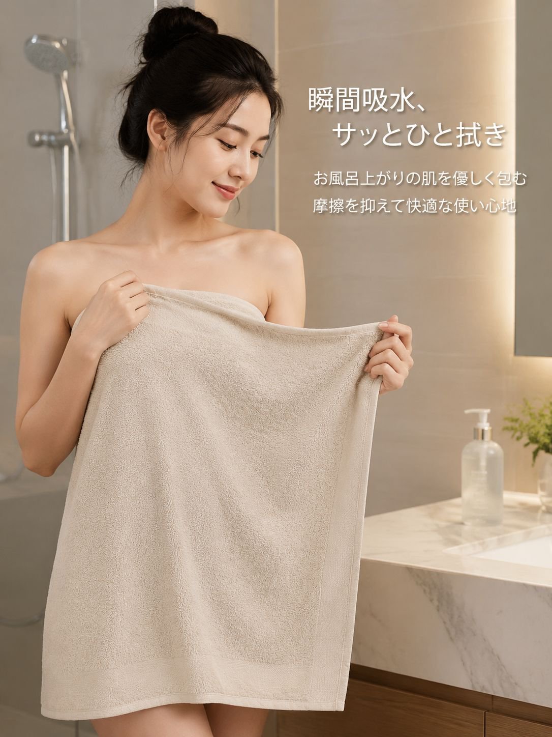 極上の柔らかさのバスタオル
