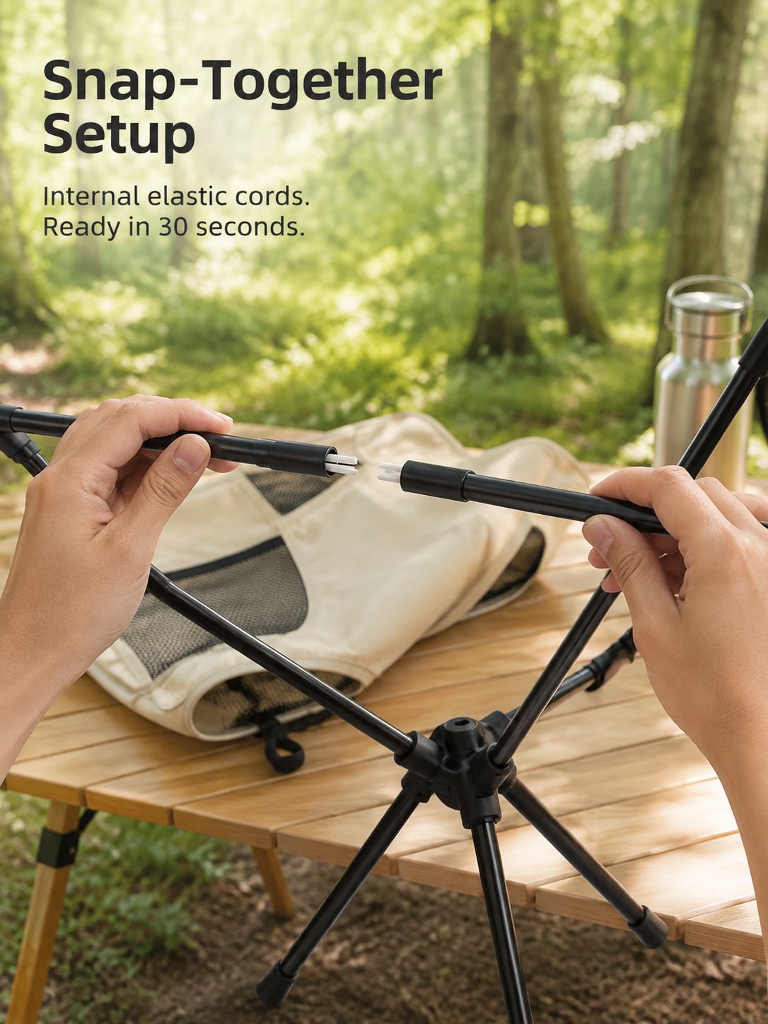 Lightweight folding beach chair for outdoor relaxation