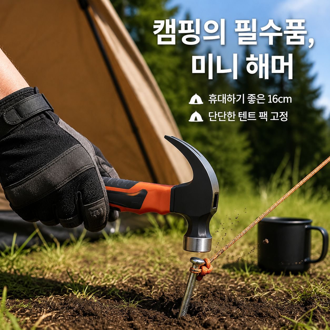 고탄소강 일체형 망치