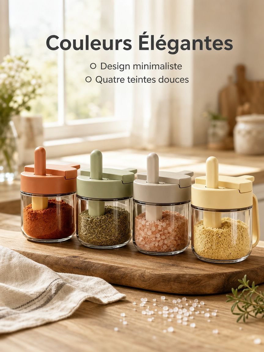 Bouteille de rangement de cuisine à ouverture facile