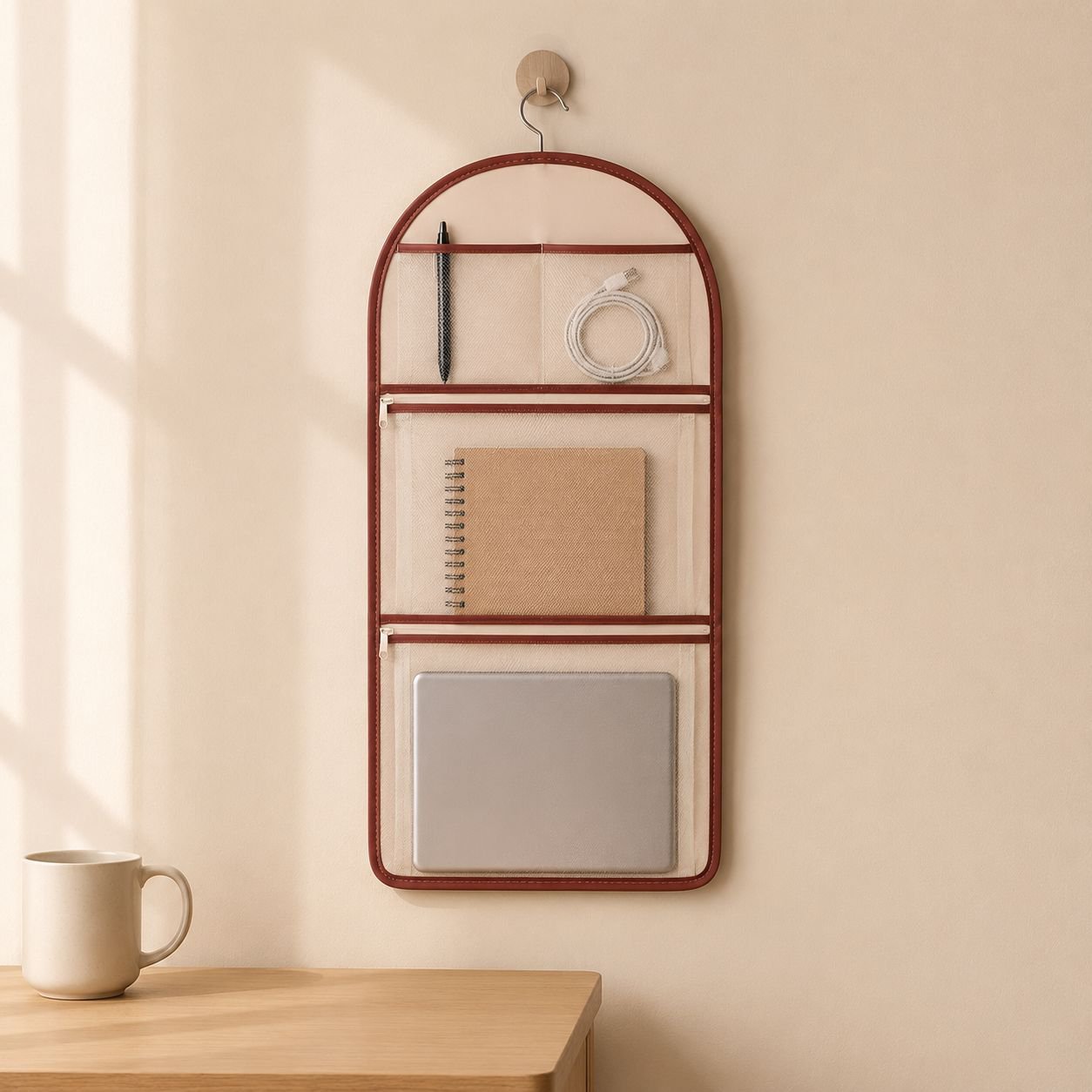 Versatile hanging organizer for clothes and shoes