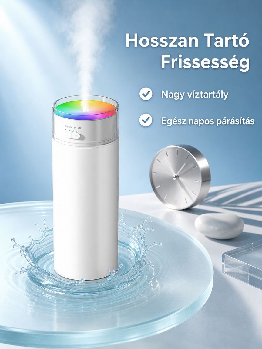 USB nagy kapacitású színes poharas párásító