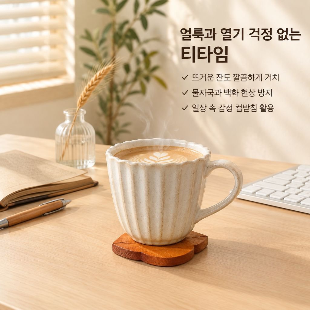 트리형 우드 냄비받침 크리스마스트리 내열 컵받침 방열 테이블 장식