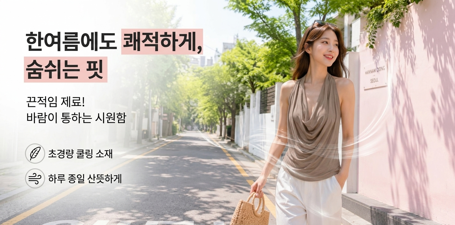 섹시한 홀터넥 백리스 티셔츠