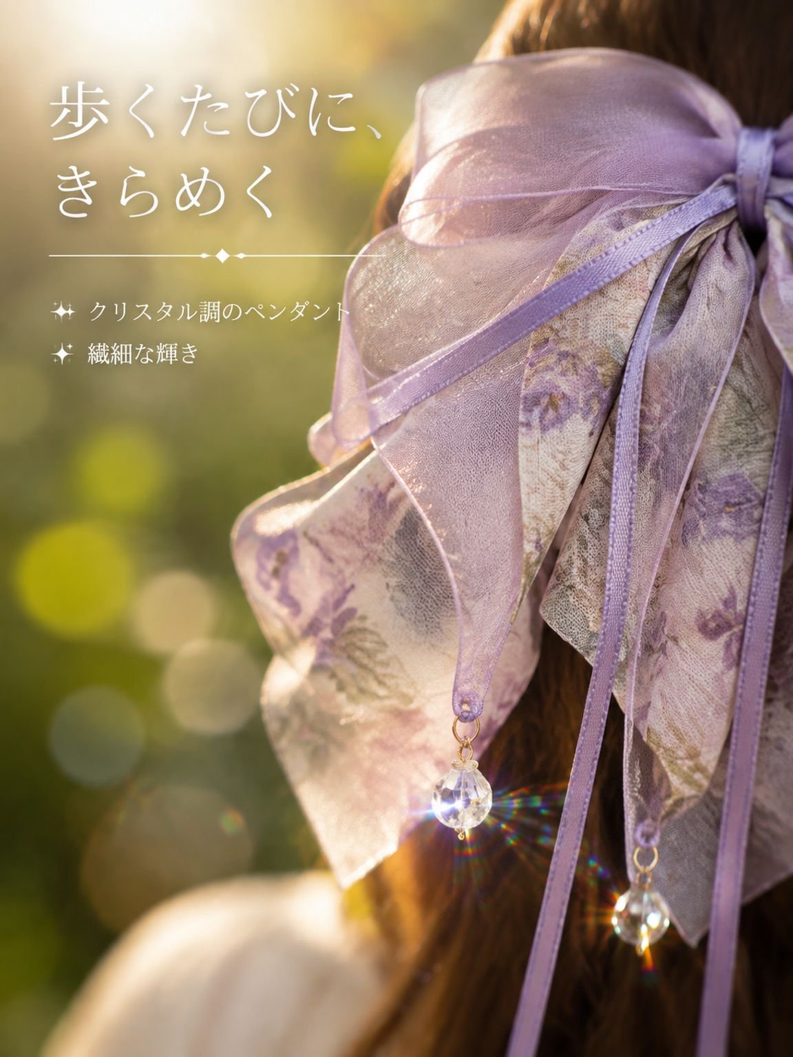 リボンヘアクリップ