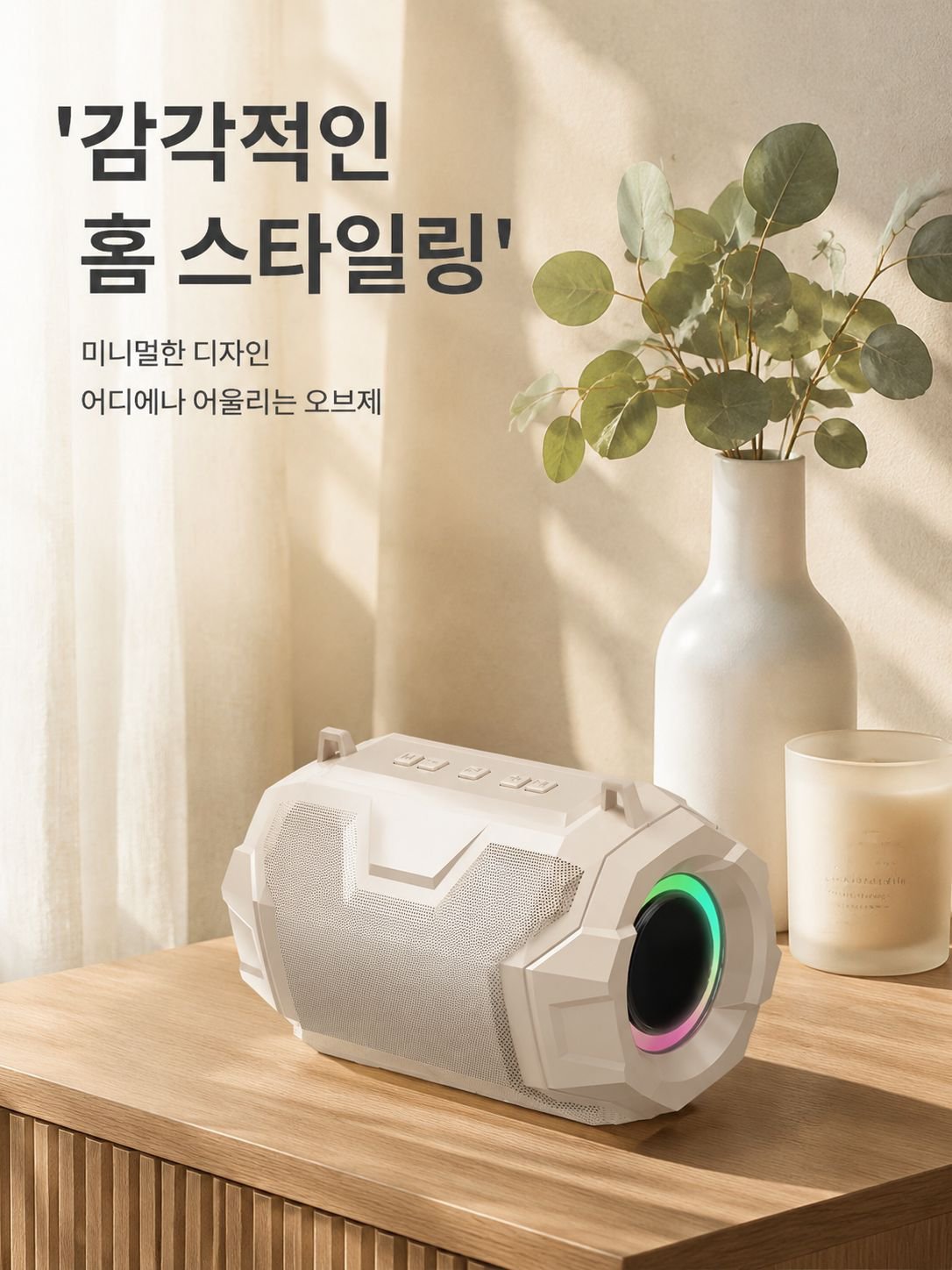 스마트 무선 블루투스 스피커 전면 모습