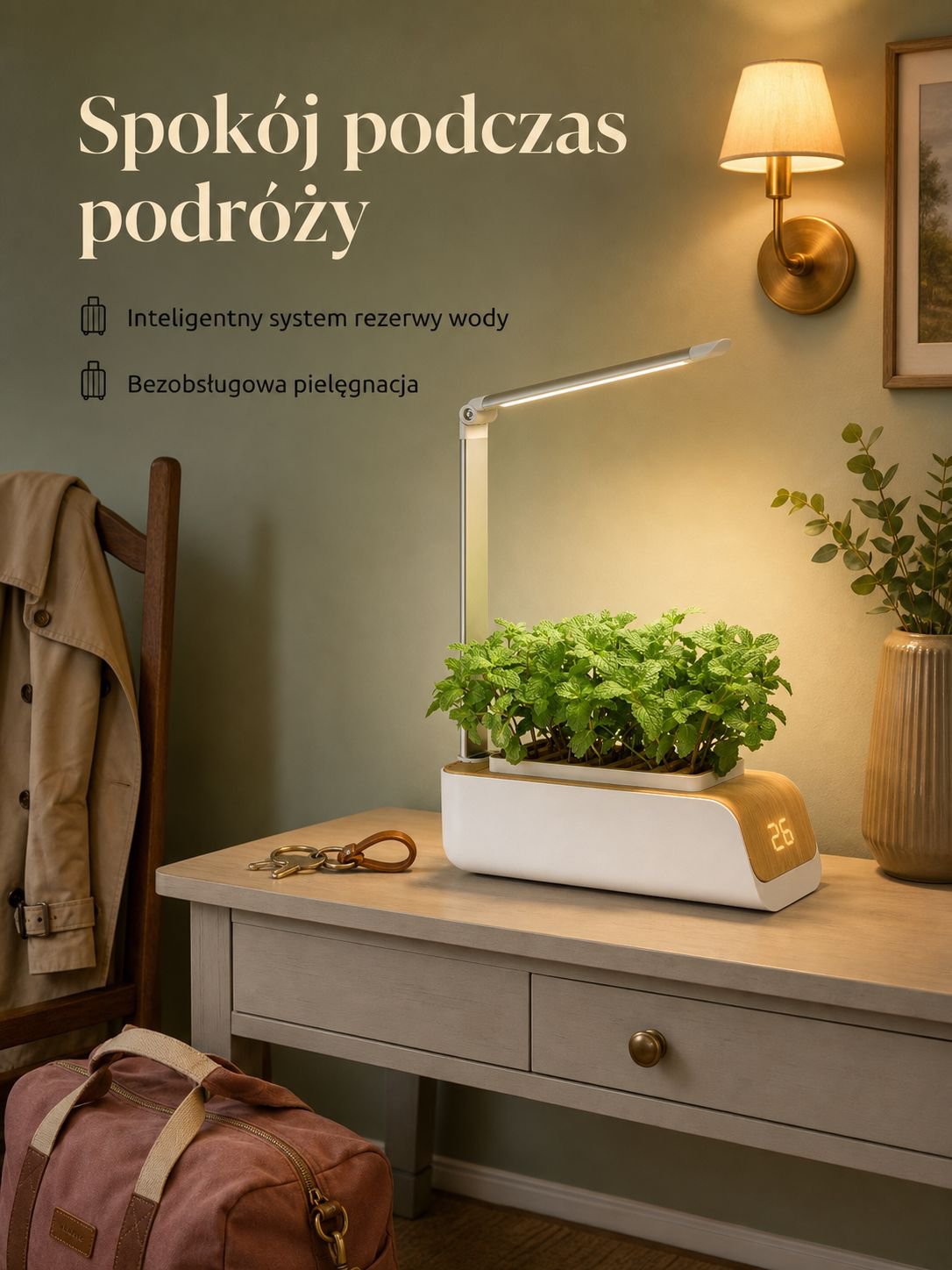 Energooszczędna lampa LED do uprawy roślin w mieszkaniu