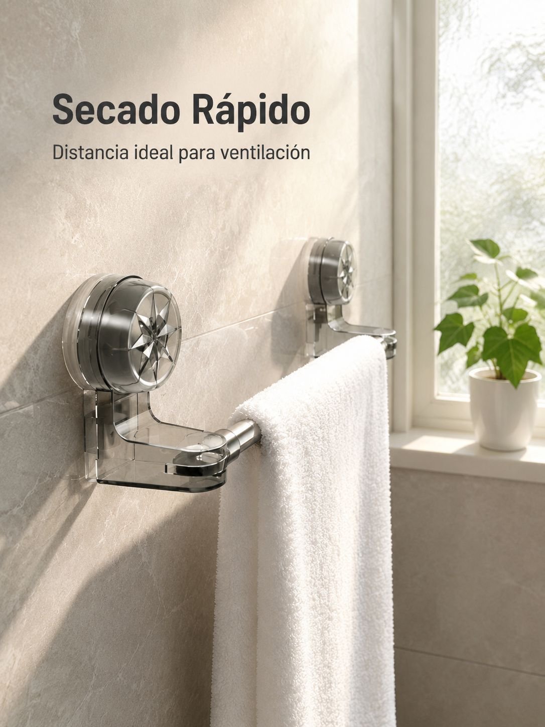 Toallero de acero inoxidable ideal para organización de baño