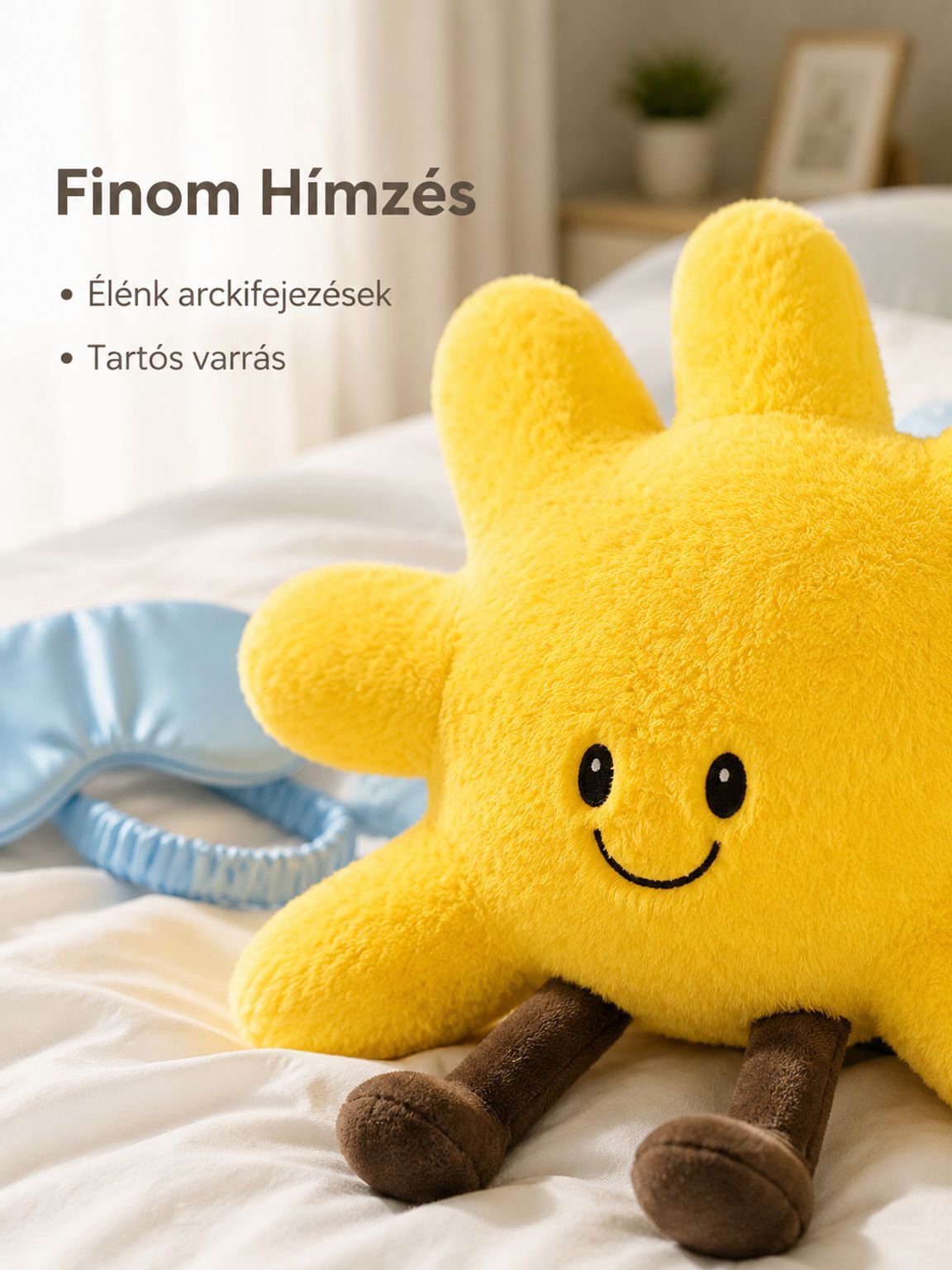 Kék ég és fehér felhő dizájnú párna és fejpárna