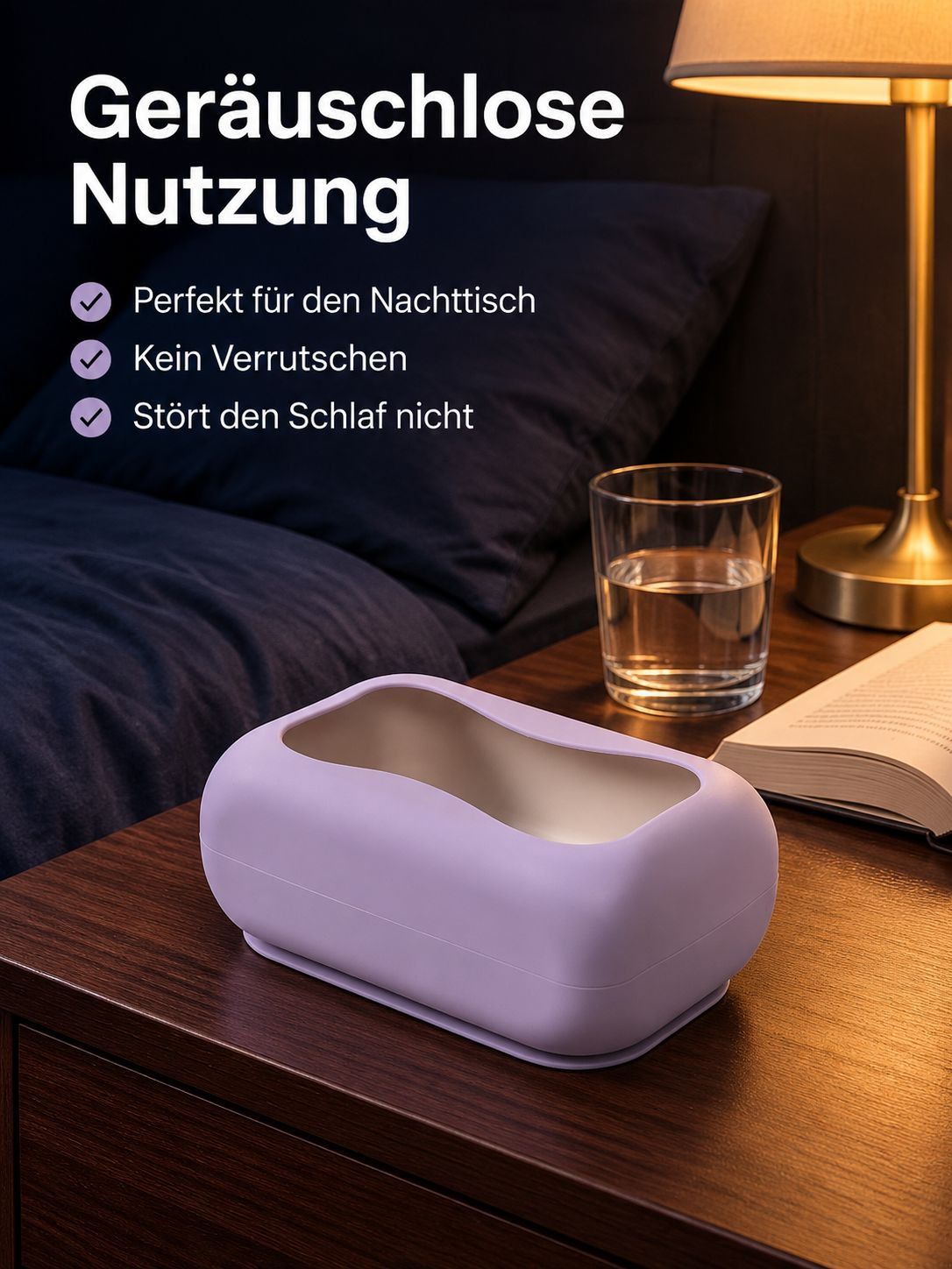 Platzsparende Taschentuchbox mit Saugnapf für kleine Räume