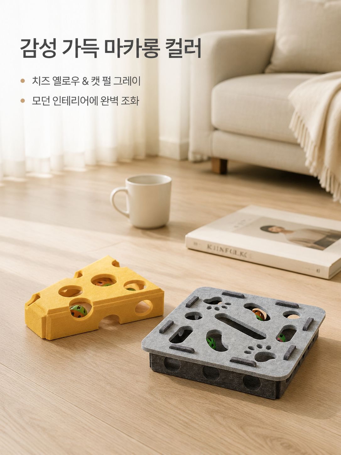 고양이 혼자 노는 뽑기 장난감