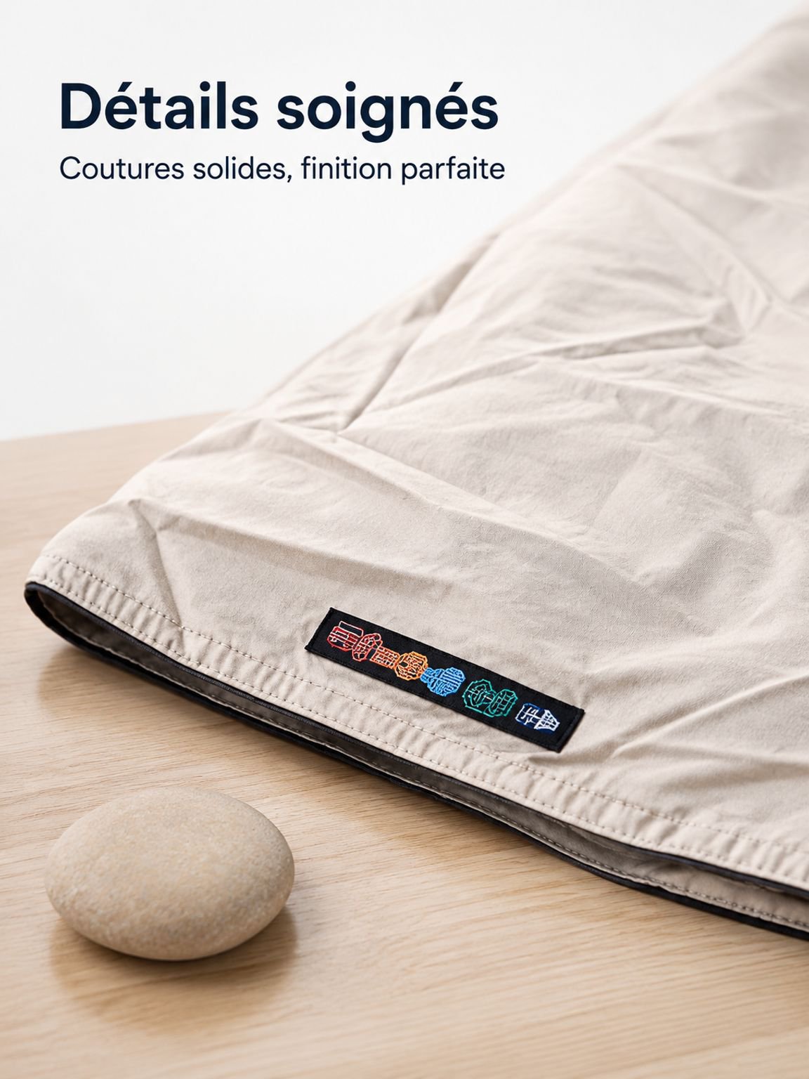 Sac de couchage adulte couleur lava en extérieur