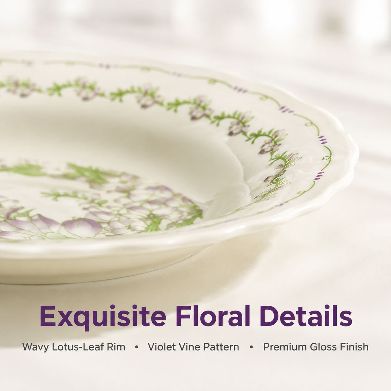 Elegant Ceramic Deep Dinner Plate