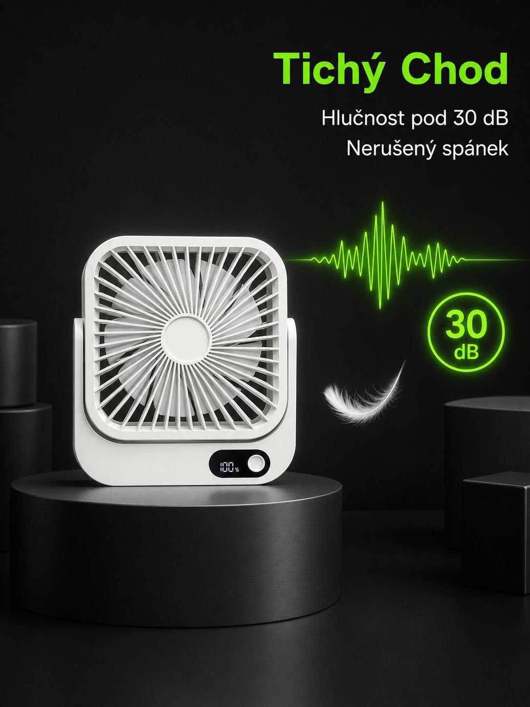 Přenosný ventilátor s USB napájením