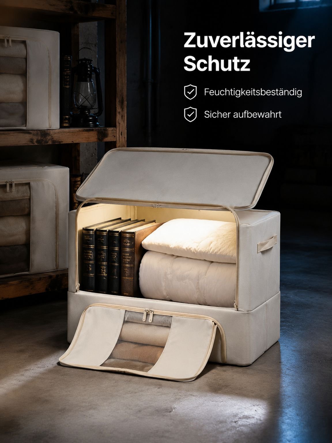 Stapelbare Aufbewahrungsbox für Schlafzimmer und Wohnzimmer