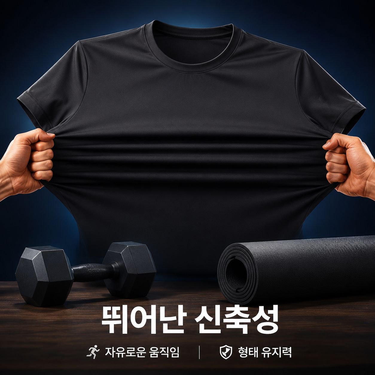 남자 통기성 솔리드 슬림핏 반팔 이너 티셔츠