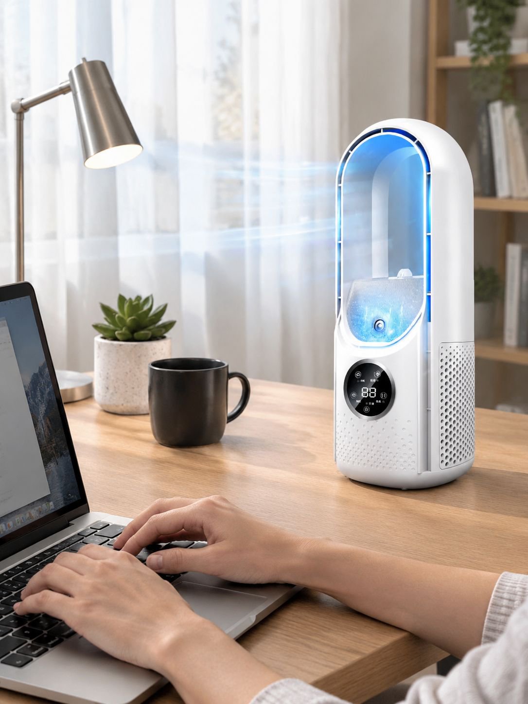 Home-Klimaanlagen-Ventilator  kalter Ventilator  Desktop-Ventilator  Wasserkühlungsspray  blattloser