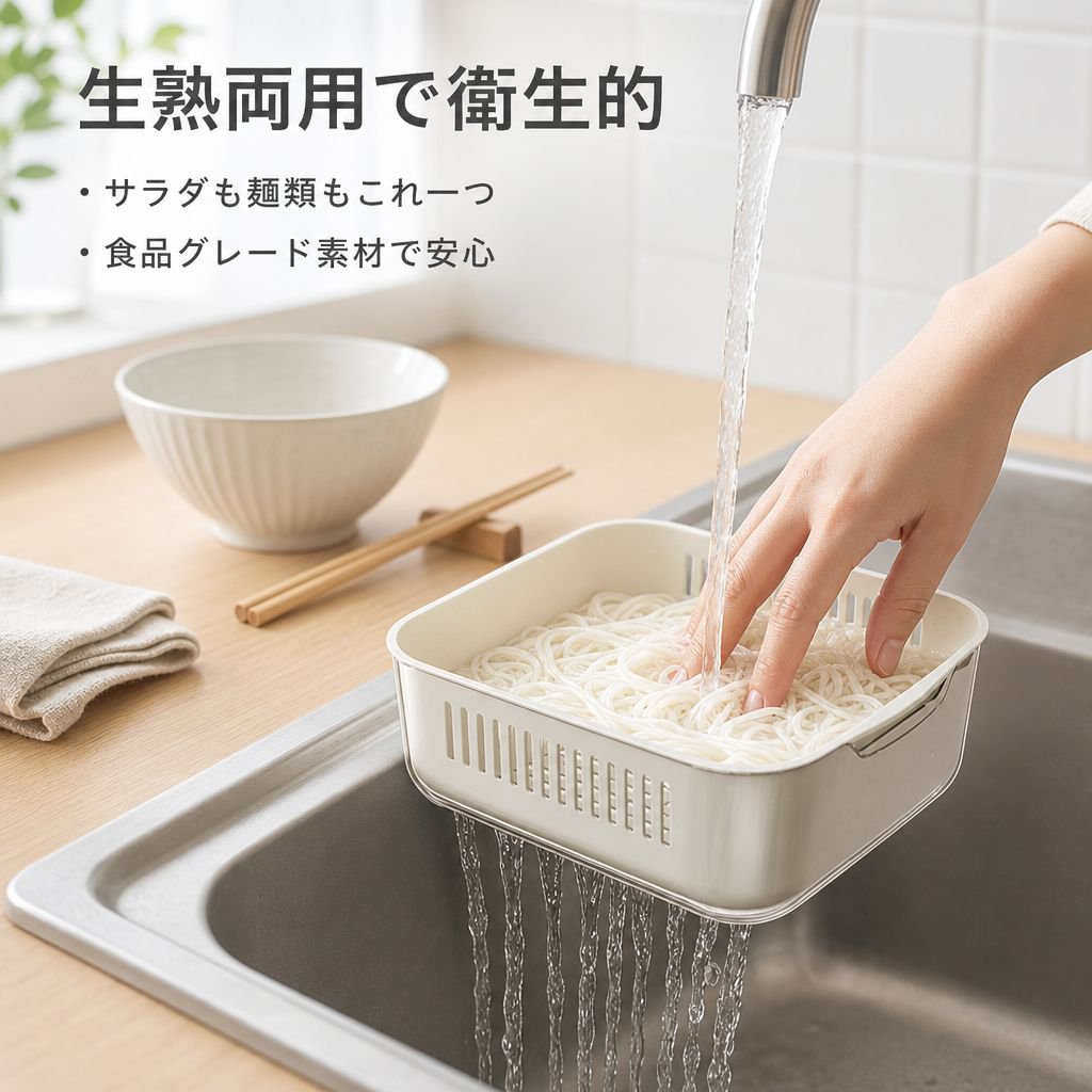 多機能超特大二重洗い＆水切りバスケット