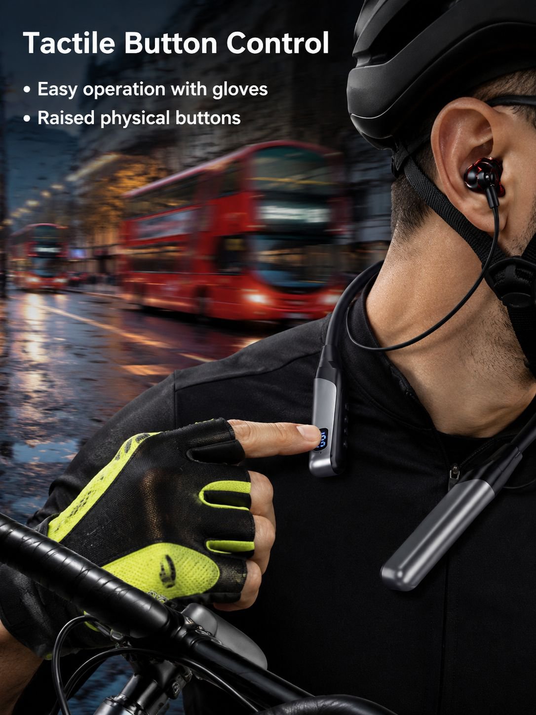 Bluetooth neckband headphones with long battery life