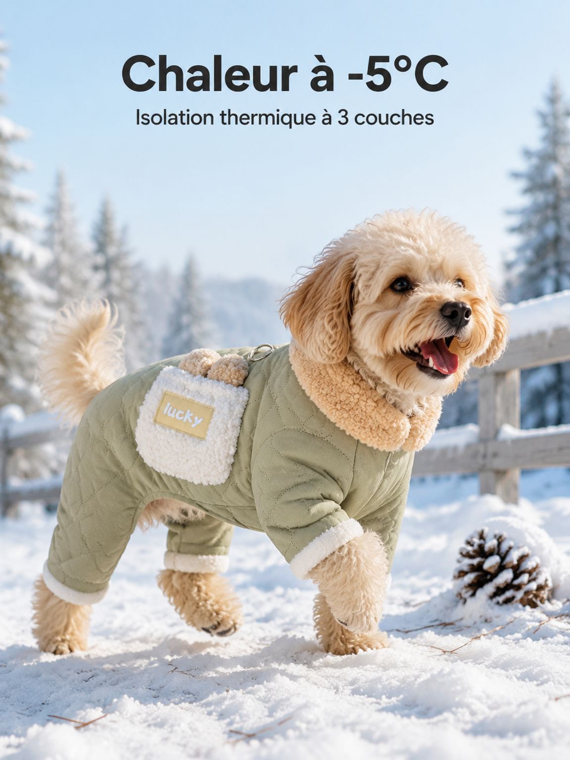 giipet - Manteau en coton épais pour animaux de compagnie, idéal pour l'automne et l'hiver