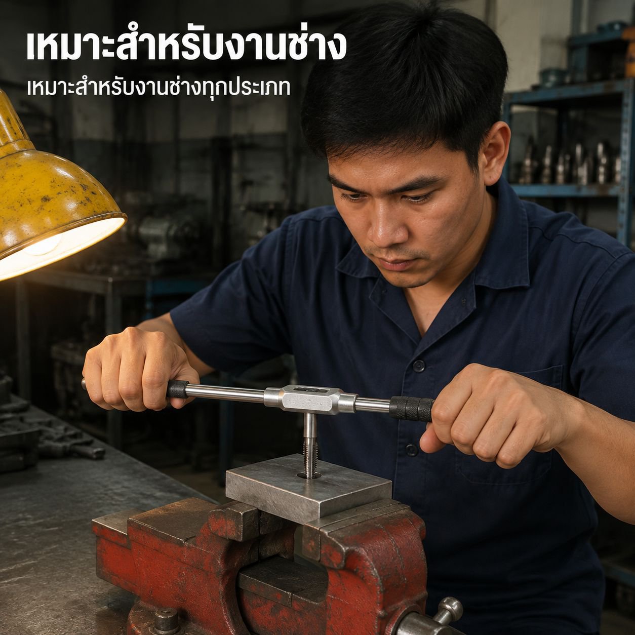 ดอกต๊าป ดาย ประแจ และเครื่องมือช่างแบบต่างๆ หลายขนาด