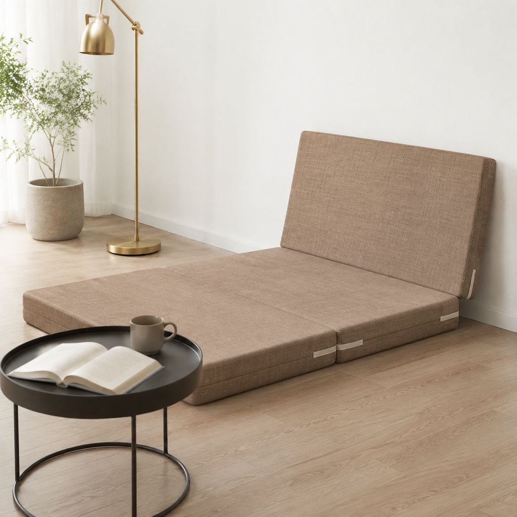 Thickened sponge mat floor four folding lunch break nap mattress lazy office tatami sleeping mat flo