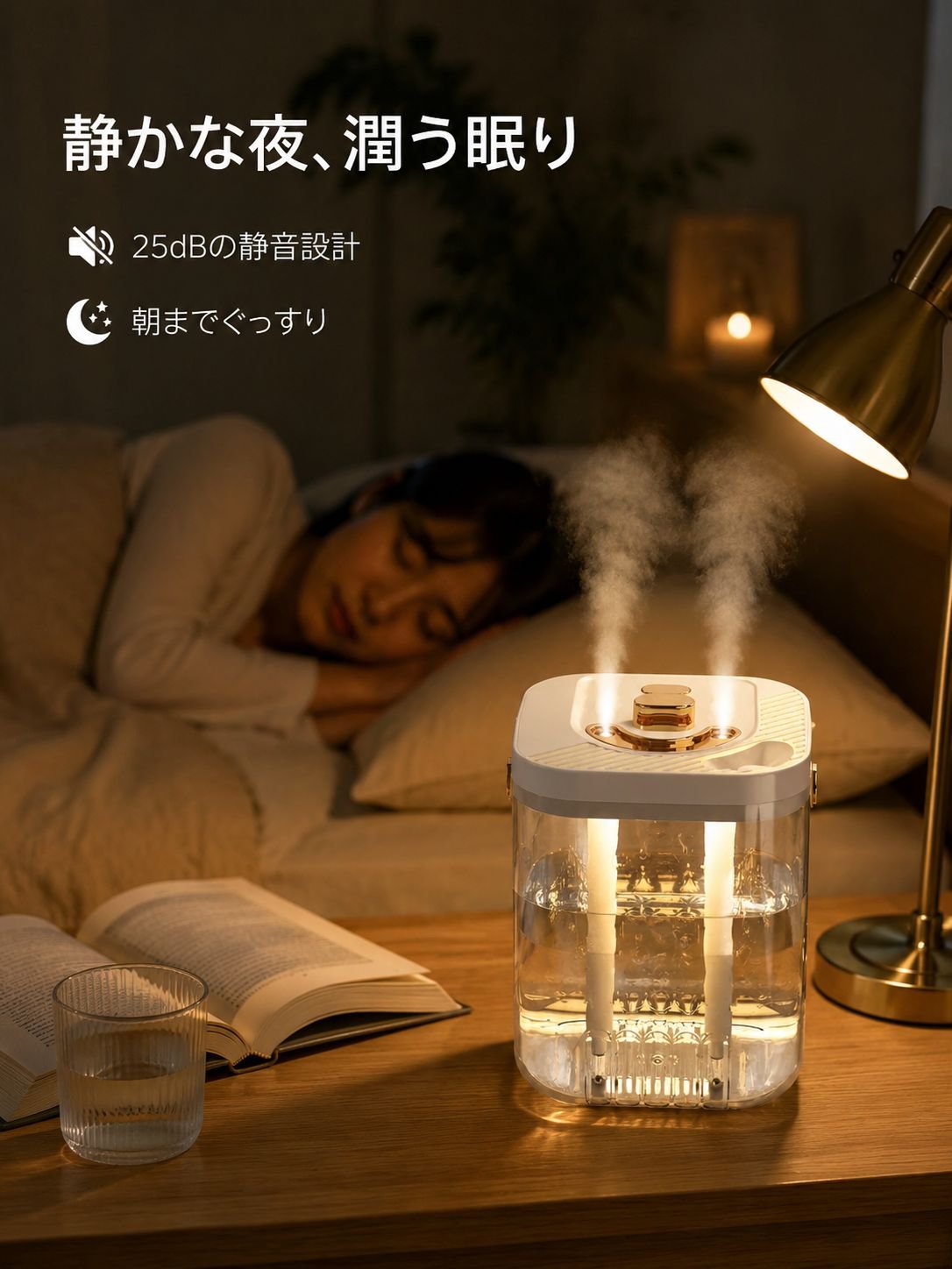 静音LEDスプレー加湿器