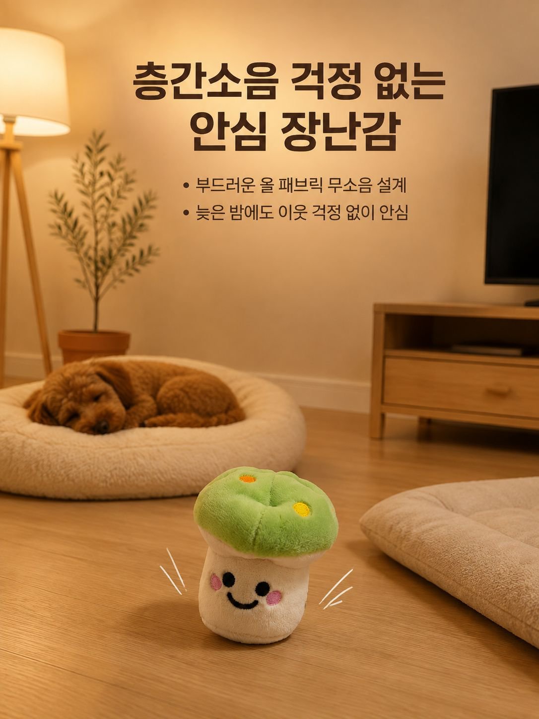 버섯 모양 애완동물 씹는 장난감