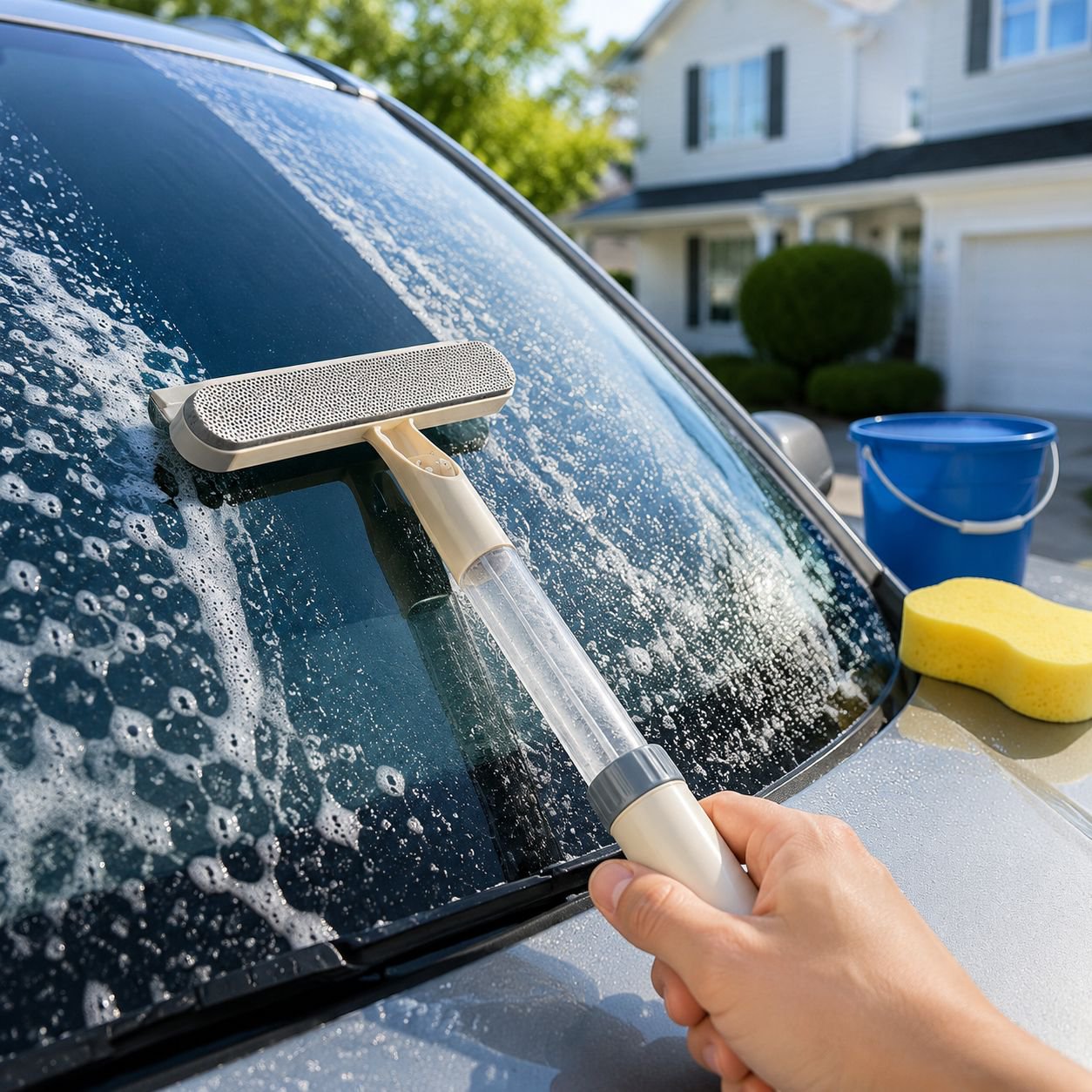 Home Refillable Glass Squeegee for Streak-Free Windows