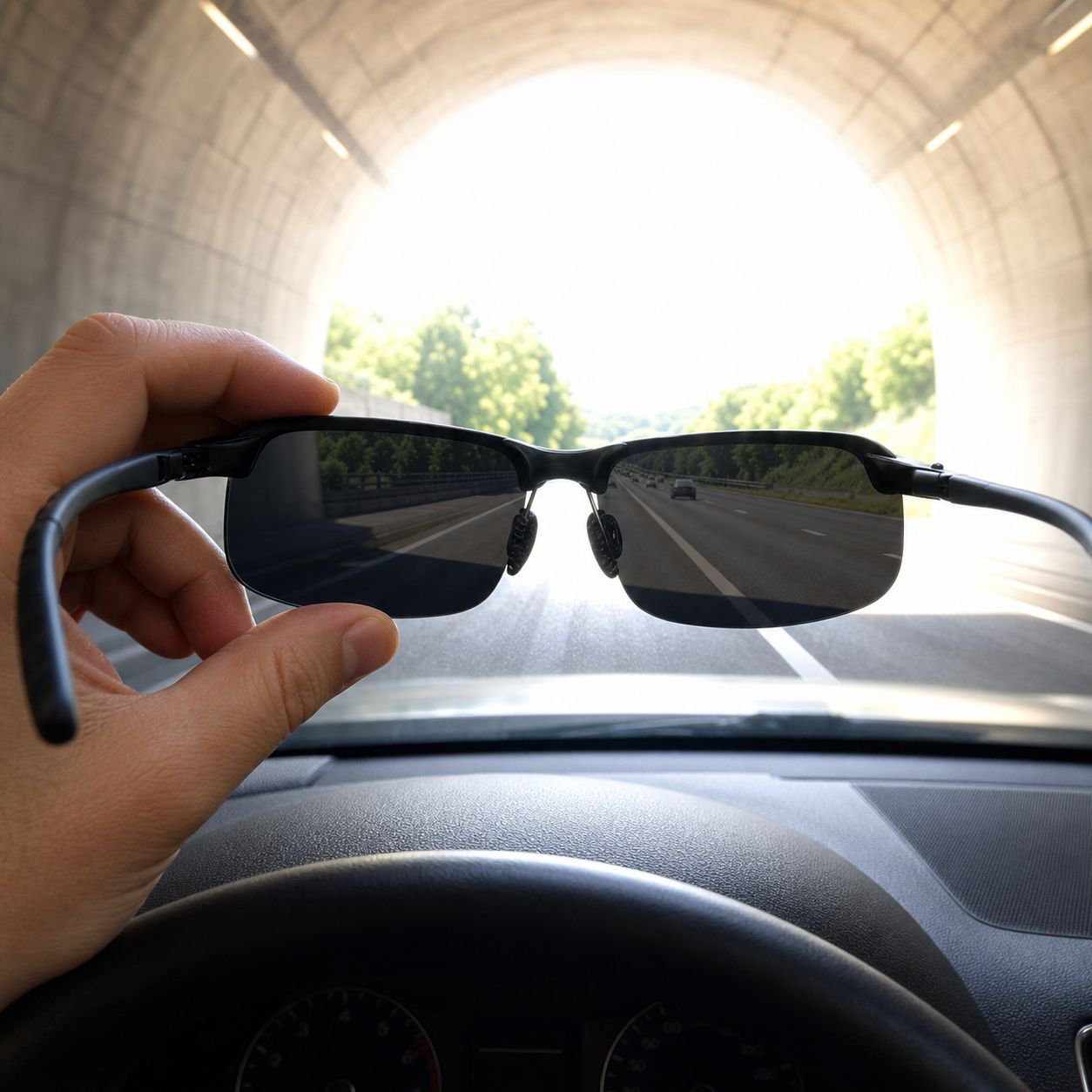 Gafas de sol polarizadas fotocromáticas, protección ocular inteligente