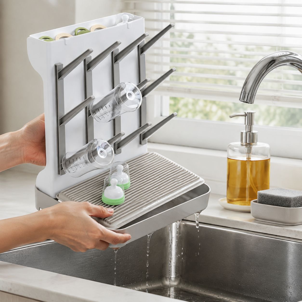 Baby Bottle Storage Draining Rack Filter Drying Stand