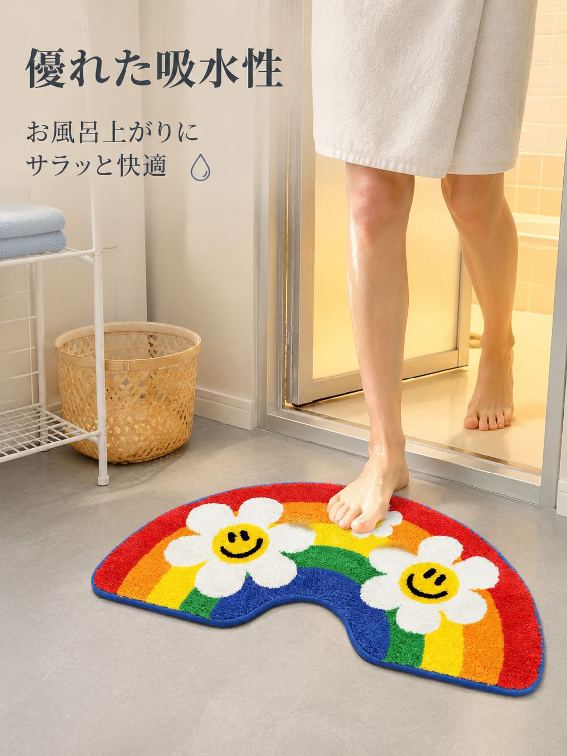 レインボー滑り止めマット