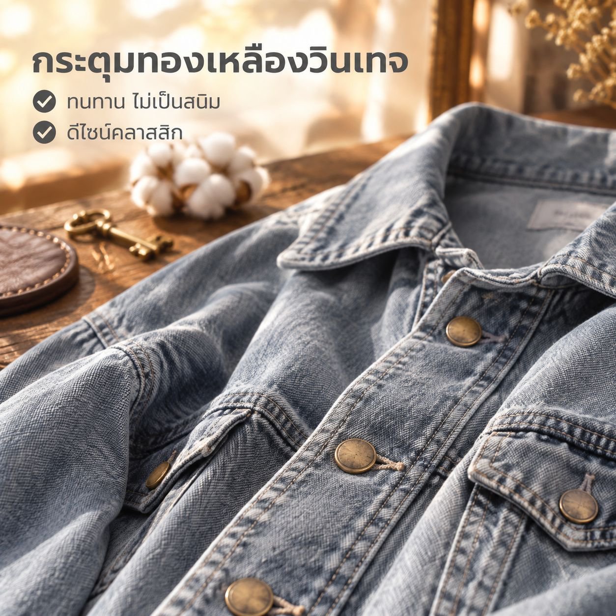 เสื้อแจ็คเก็ตยีนส์แฟชั่นสำหรับผู้หญิง ฤดูใบไม้ผลิ-ใบไม้ร่วง