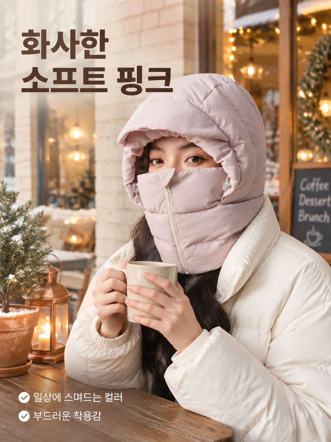 플리스 안감 겨울용 사이클링 모자
