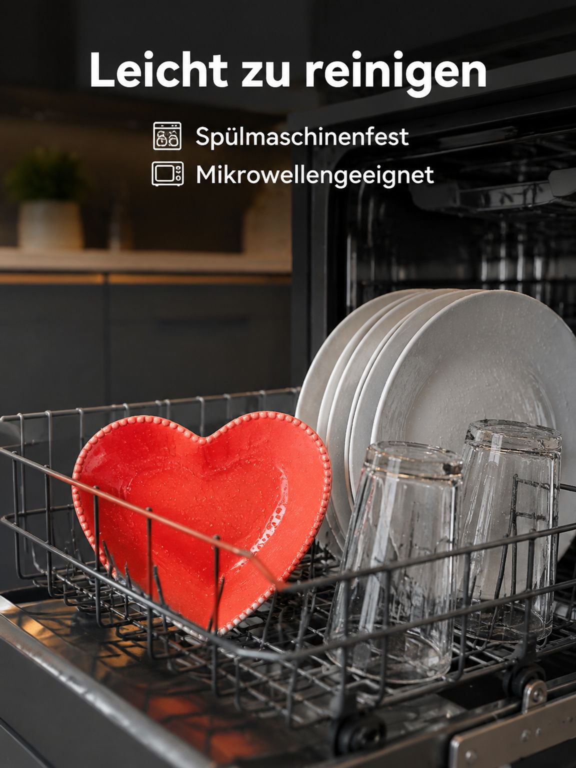 Herzförmige Keramikschale für Zuhause