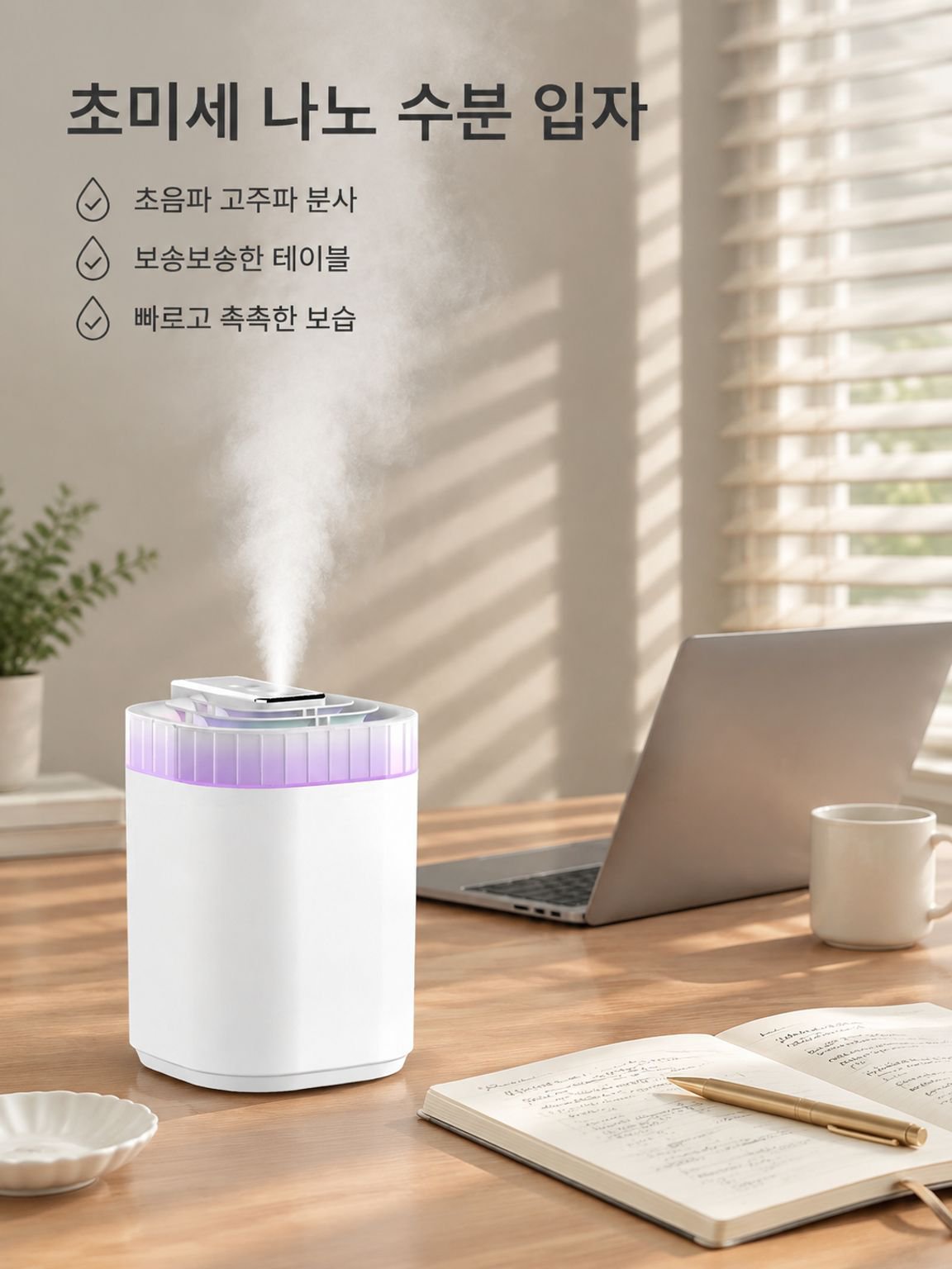 가정용 공기청정 초음파 가습 아로마 일체형 기기
