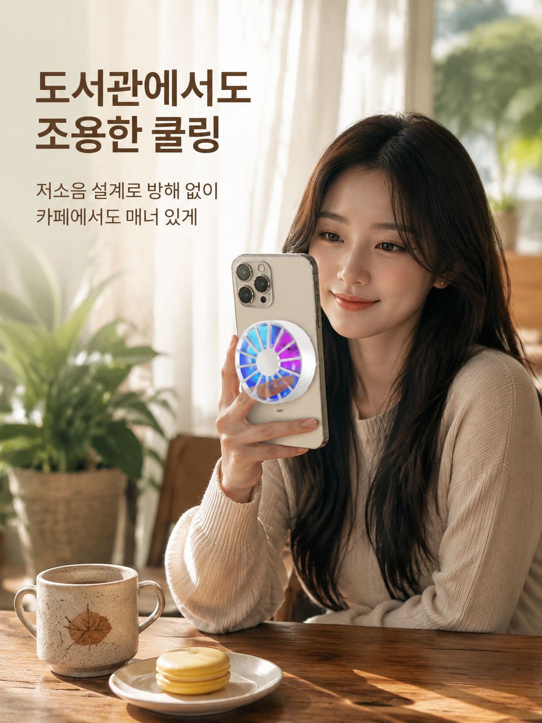 강력 자석 부착 미니 휴대용 저소음 쿨러