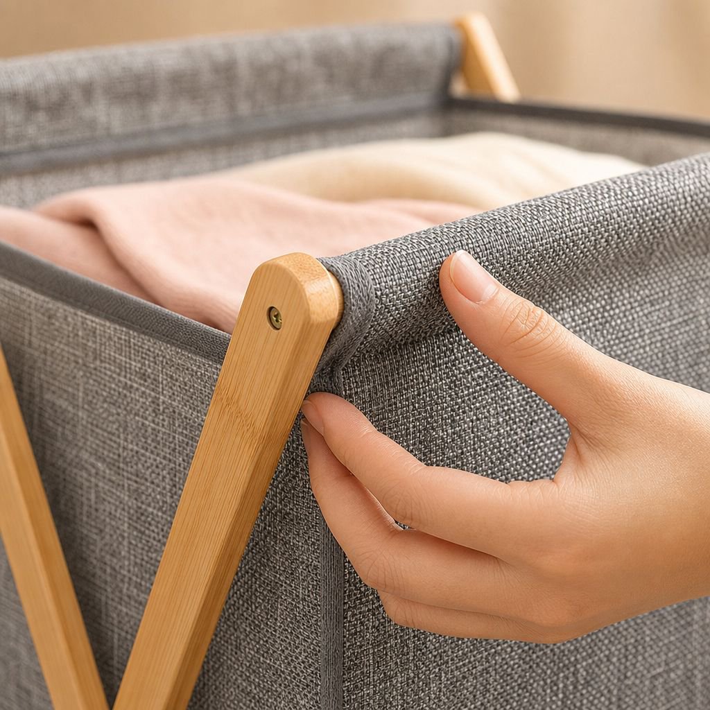 Cesta de ropa fácil de transportar y almacenar