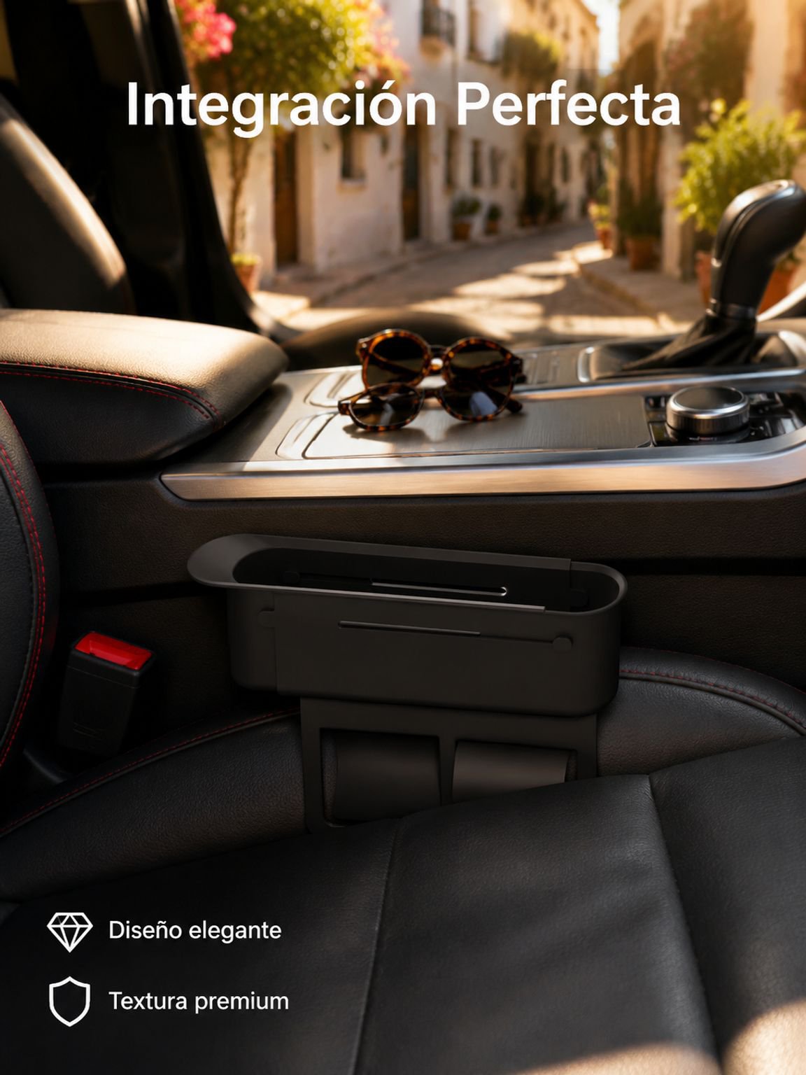 Caja de almacenamiento para ranuras del coche