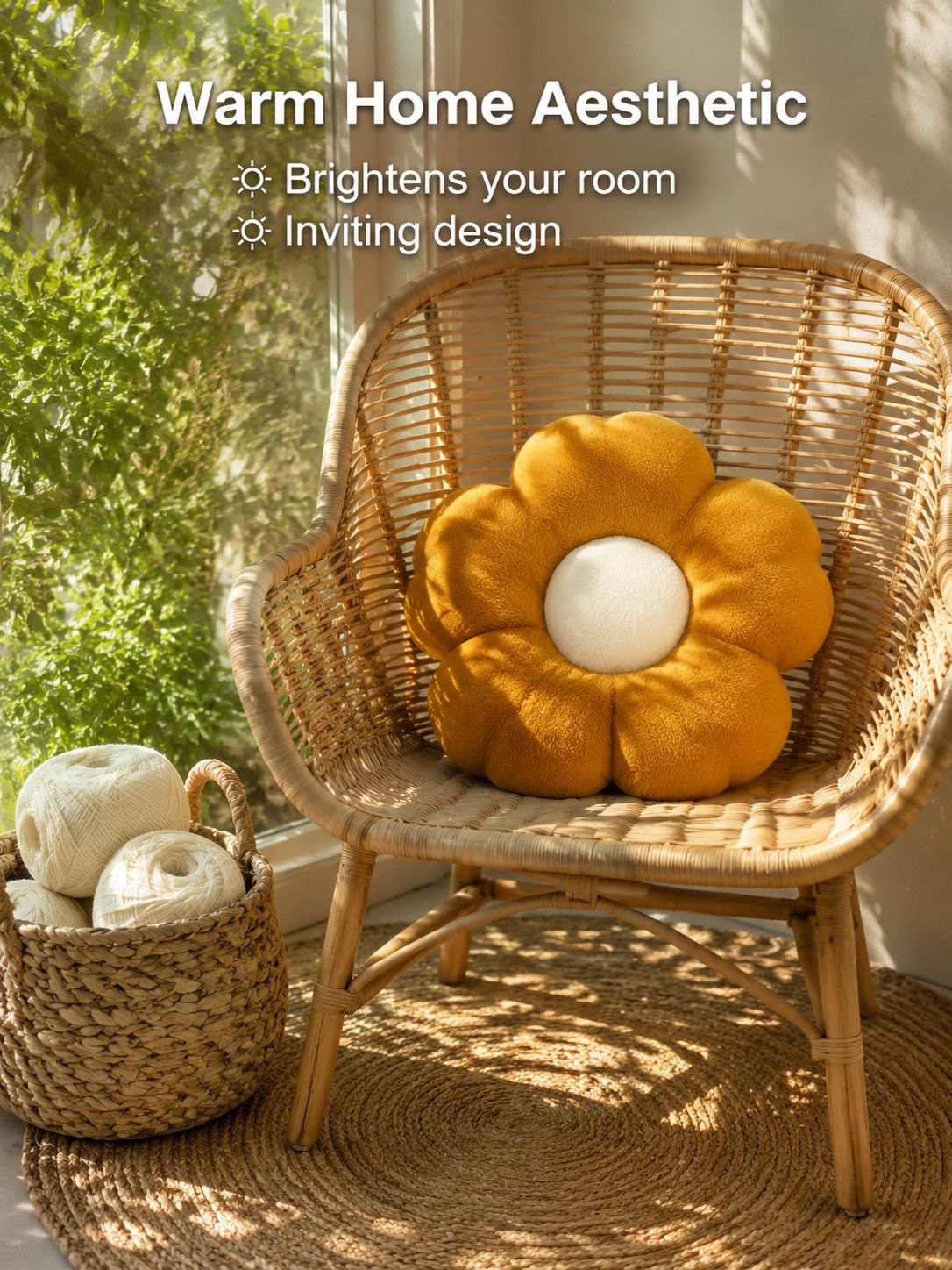 Cute Sunflower Sofa Back Pillow