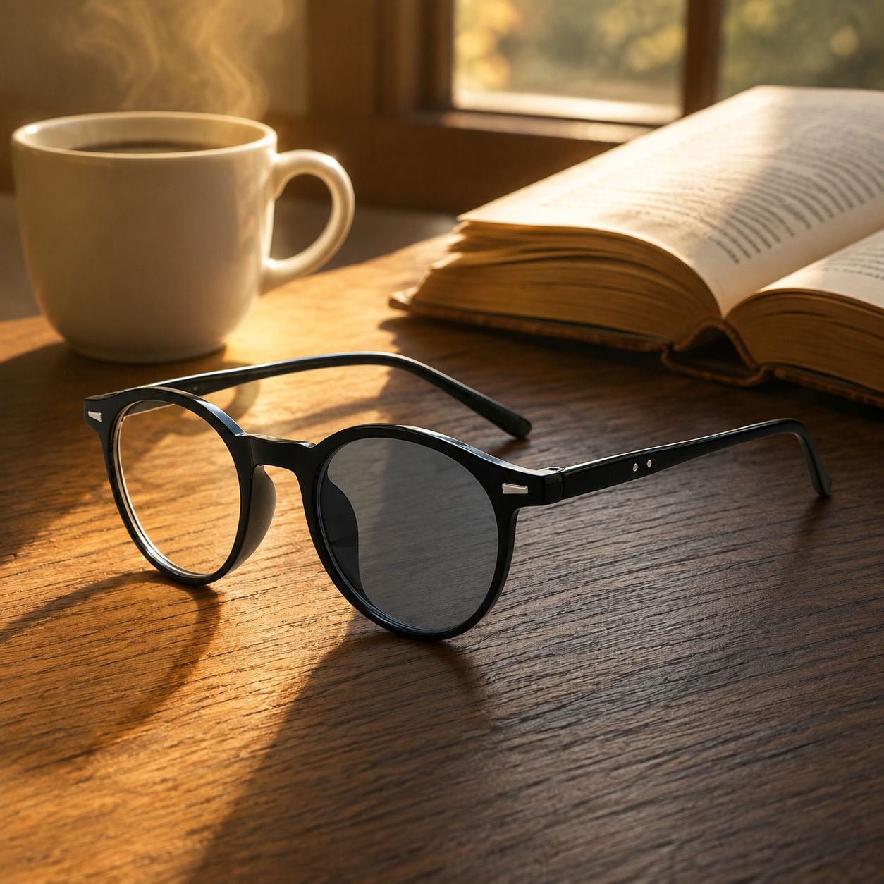 Photochromic Round Frame Reading Glasses