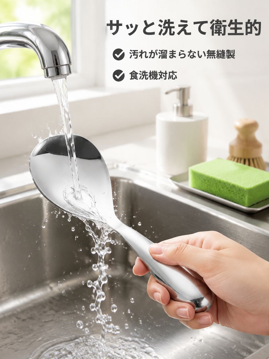 大きめの焦げ付き防止ご飯用ヘラ