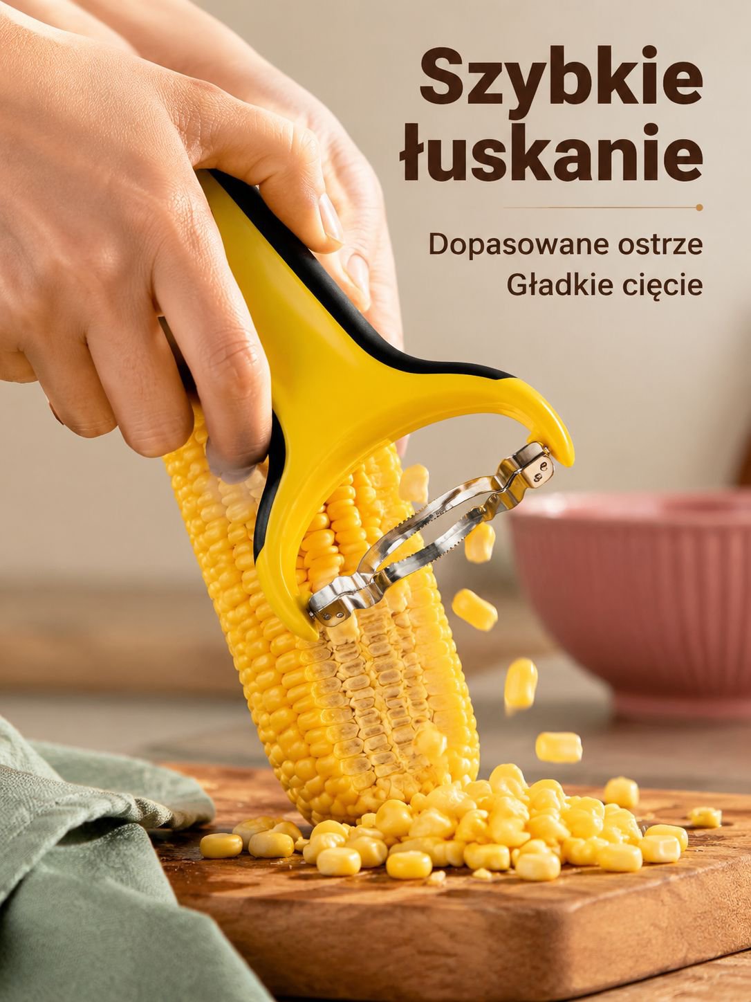 Wielofunkcyjna kuchenną tarkę do kukurydzy i warzyw oraz obieraczkę do owoców