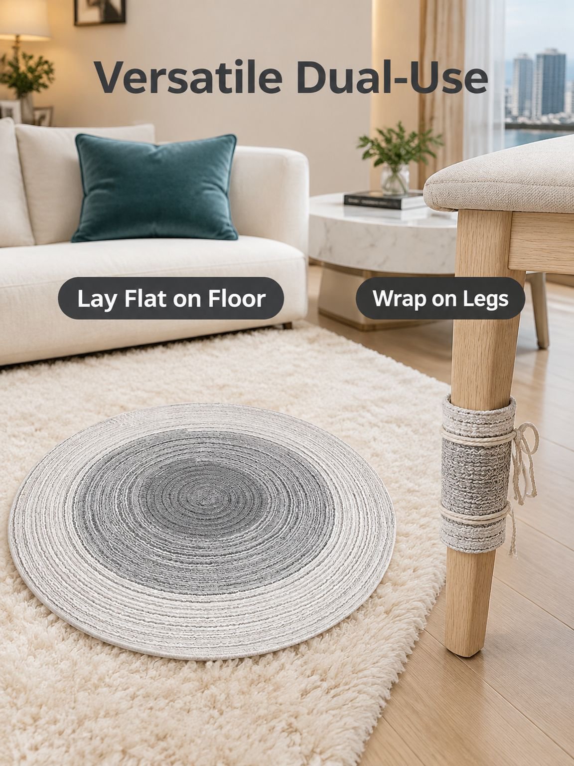 Woven ramie cat scratching mat