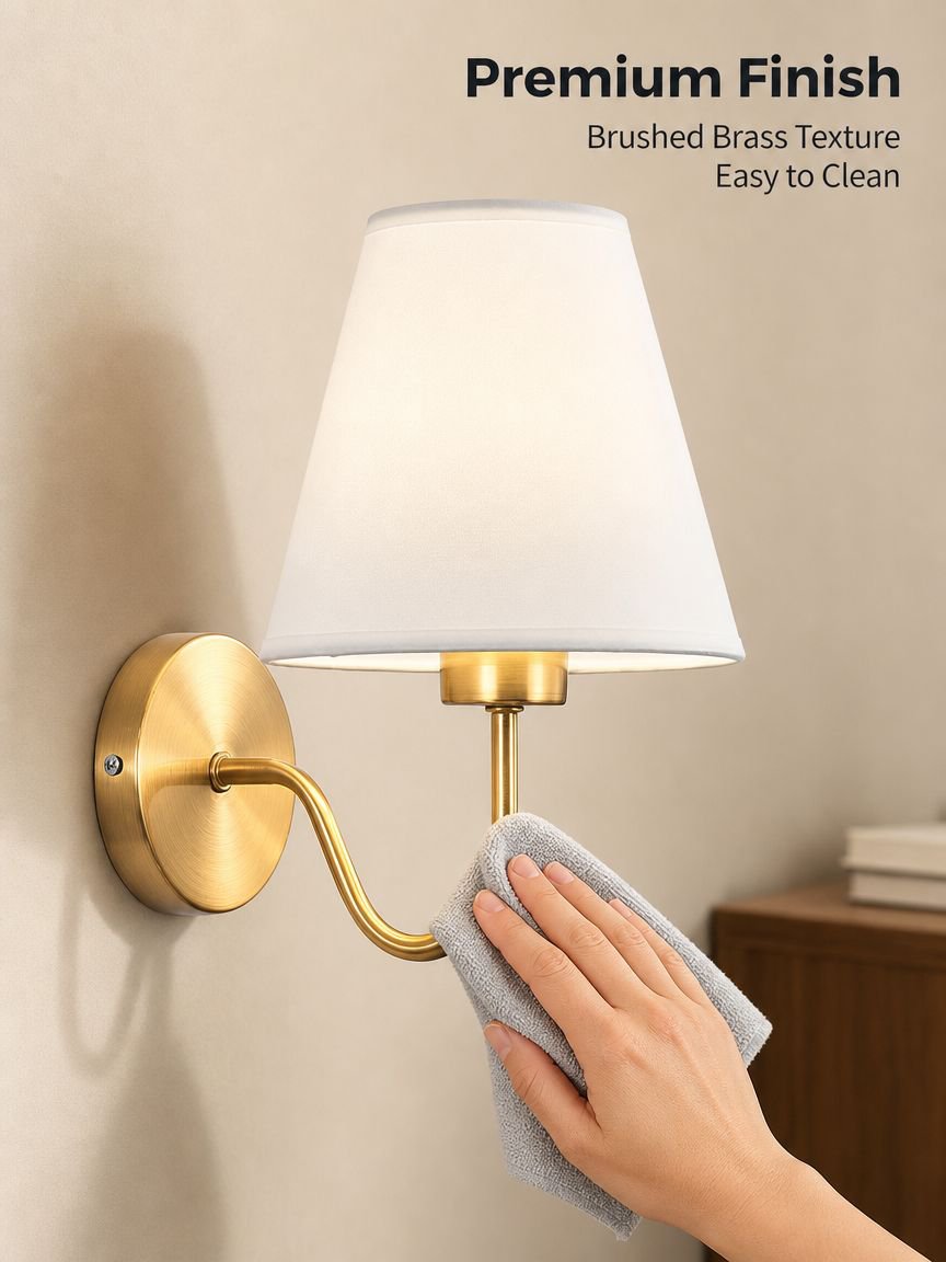 Bedroom bedside wall lamp, cloth cover, indoor corridor, aisle