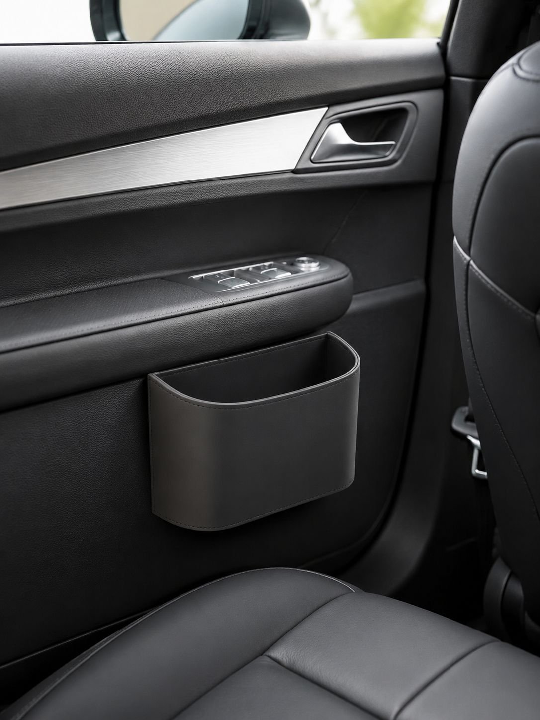 Foldable and portable car organizer in use