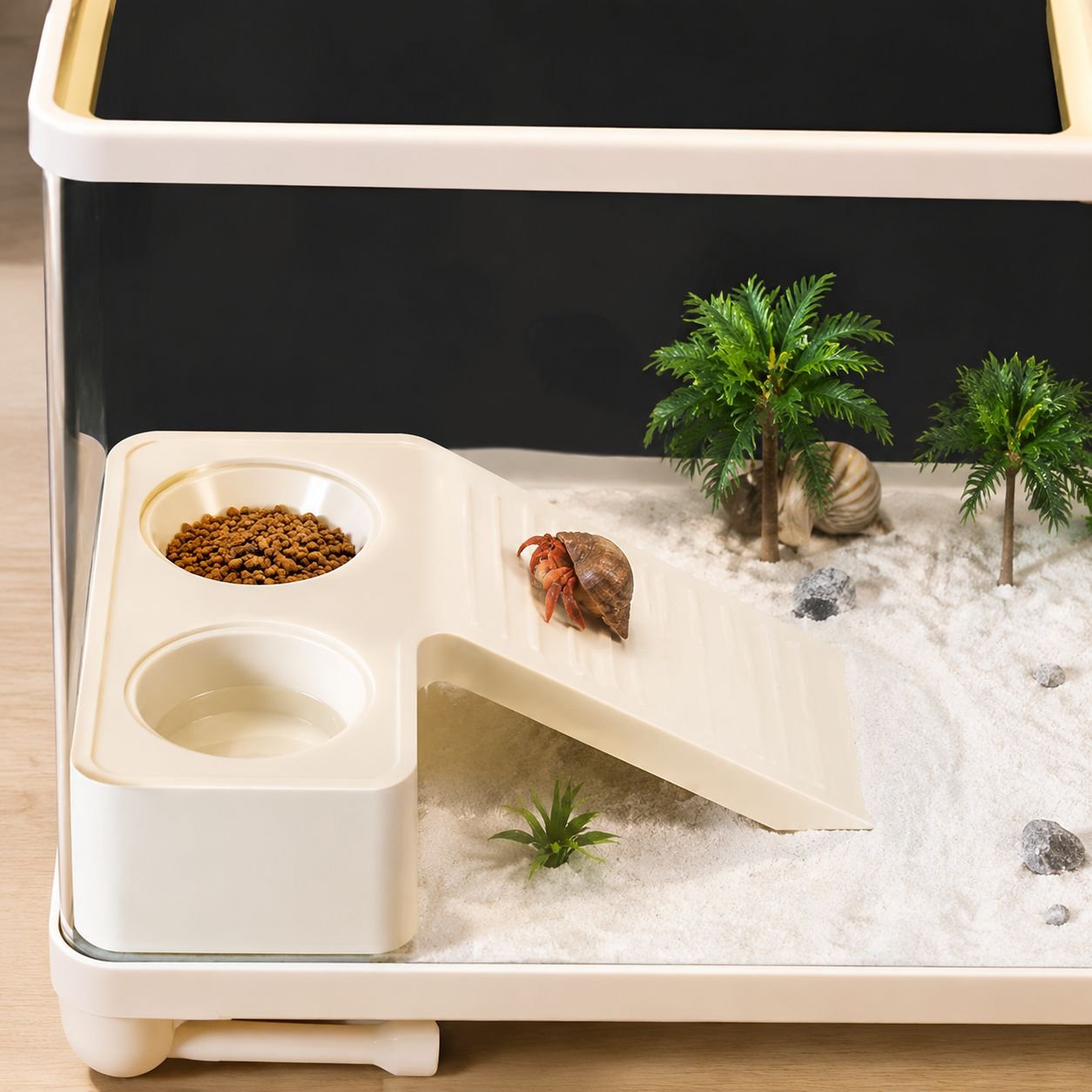 Top view of the Crab-Specific Ecological Breeding Tank setup