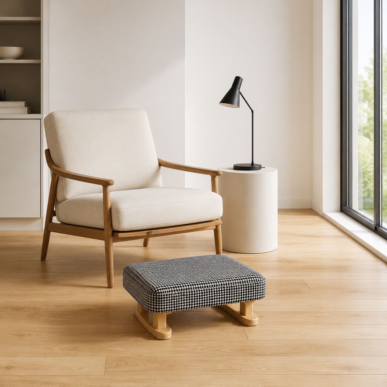 Dekorativer Hocker für den Flur mit modernem Look