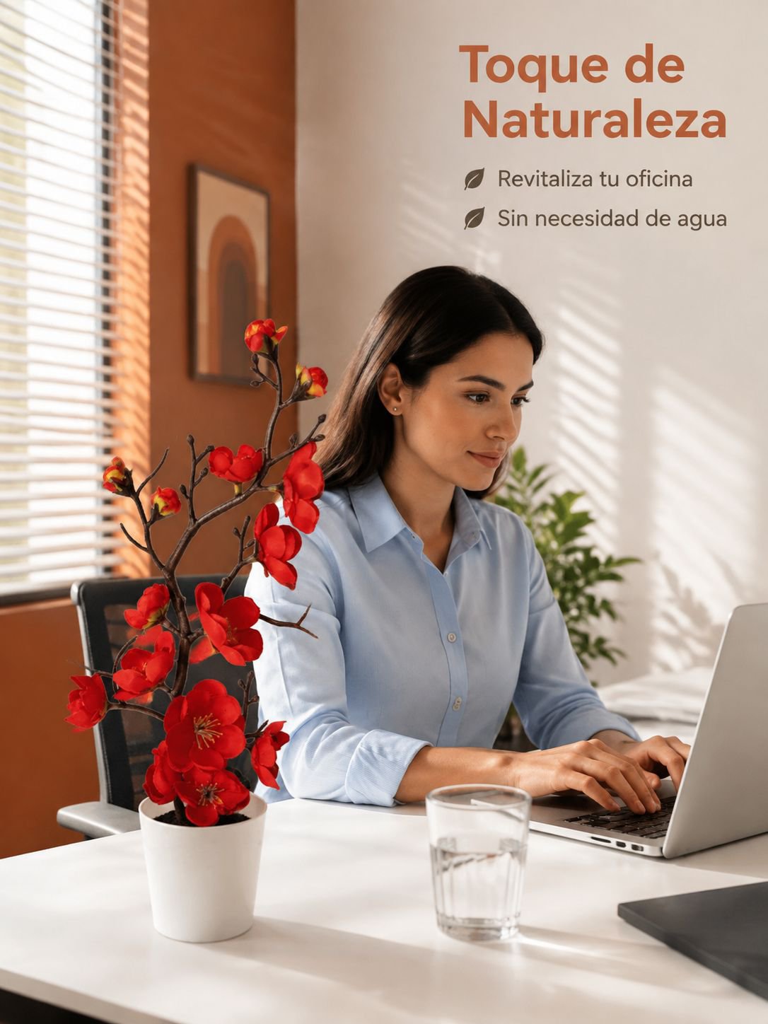 Decoración de paisaje con flores secas